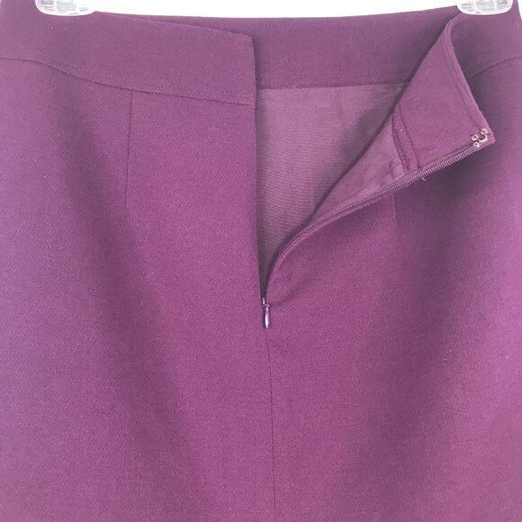 Loft Purple Mini Pencil Skirt with Gold Buttons - Picture 4 of 8